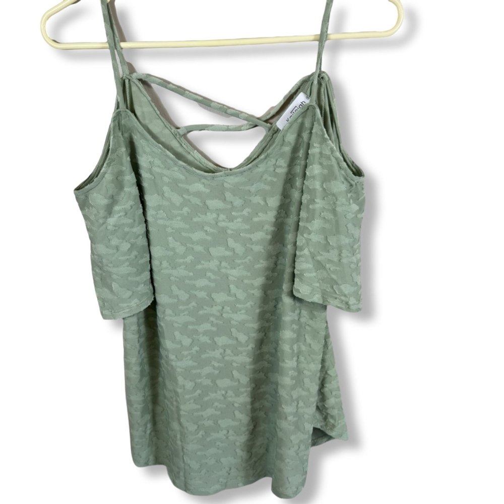 Kaileigh Blouse Women’s S Green Spaghetti Strap Sleeveless Top Lightweight W 75